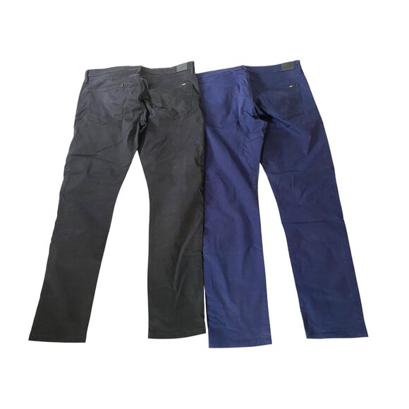 2 Pairs Dockers Mens Alpha Khaki Pants Supreme Flex Black Blue W36 L32 - Picture 2 of 12